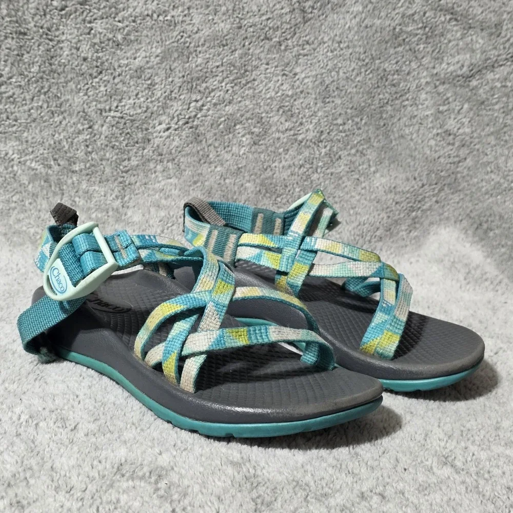 Girl's Youth Chaco Turquoise Nylon Athletic Sandals Shoes Size 12